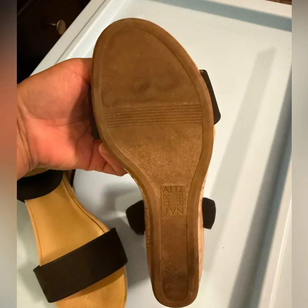 Classic Wedge Sandals with Elastic Ankle Strap